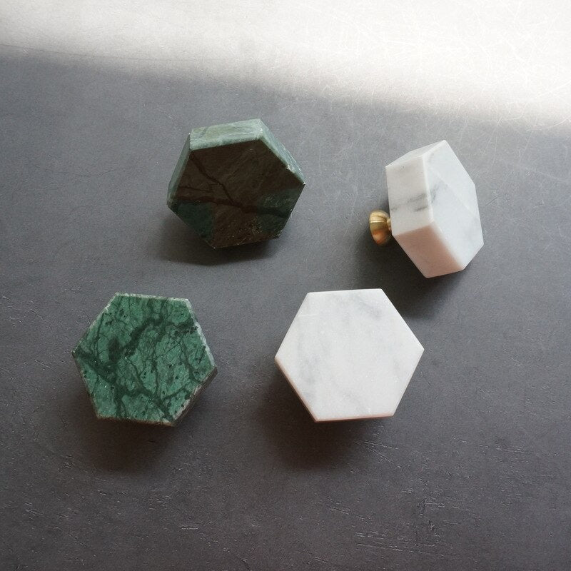 Geometric Marble Knob | Anguli