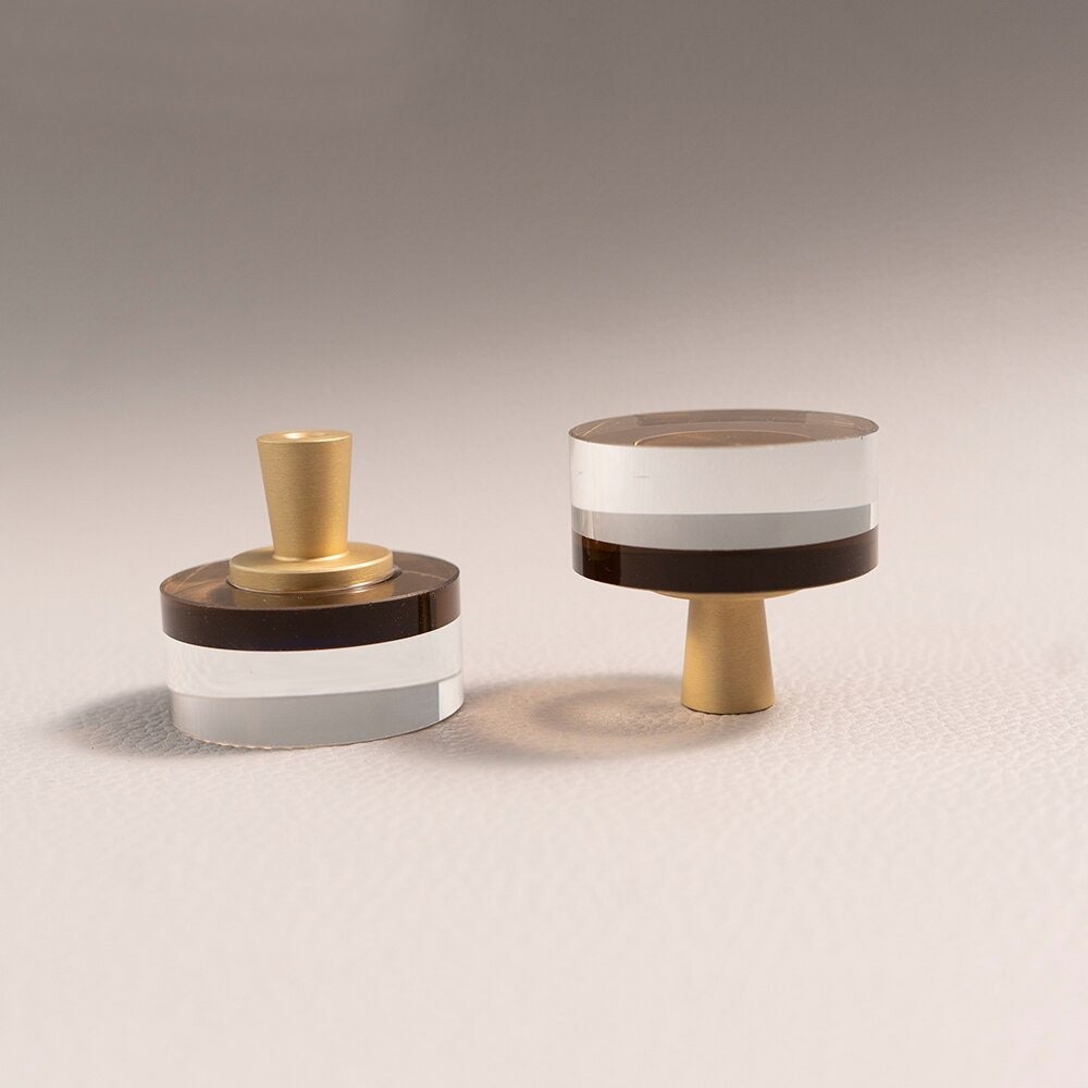 Coffee Glass Knobs For Drawers | Vitreus