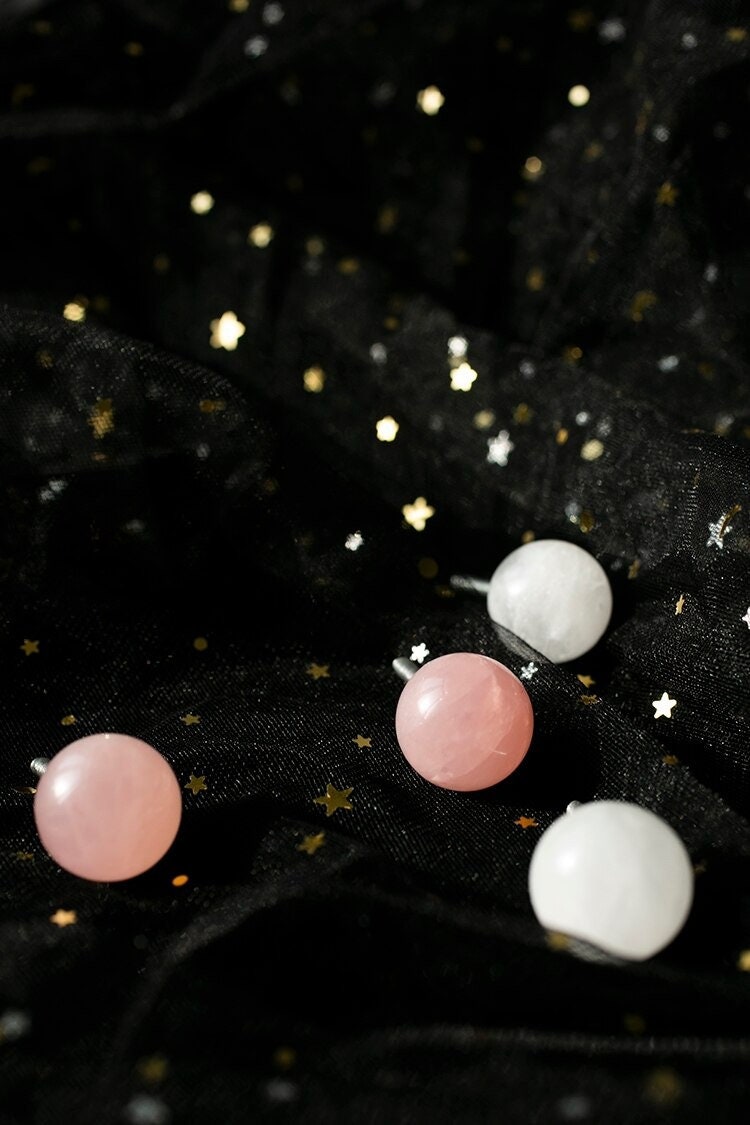 Crystal Knobs | Pink or White | Saxum