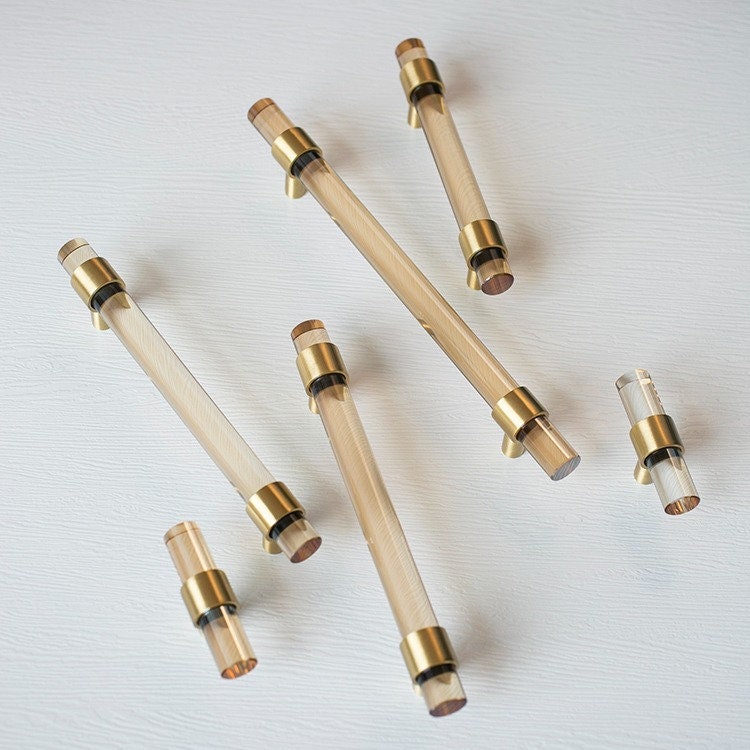 Champagne Acrylic Pull Handles | Clarus