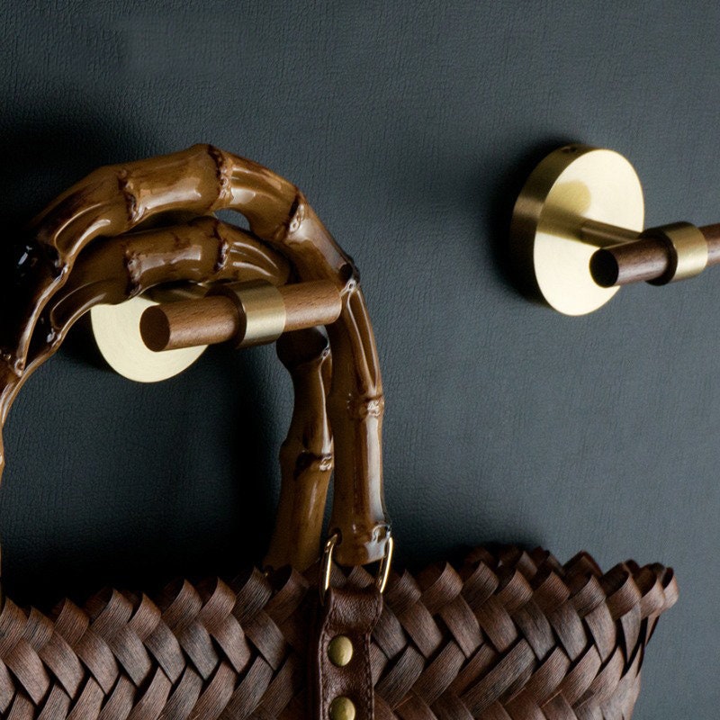 Wood And Brass Wall Hook Acrylic Wall Hooks Bathroom Hooks The Wood and brass wall hook acrylic wall hooks bathroom hooks the