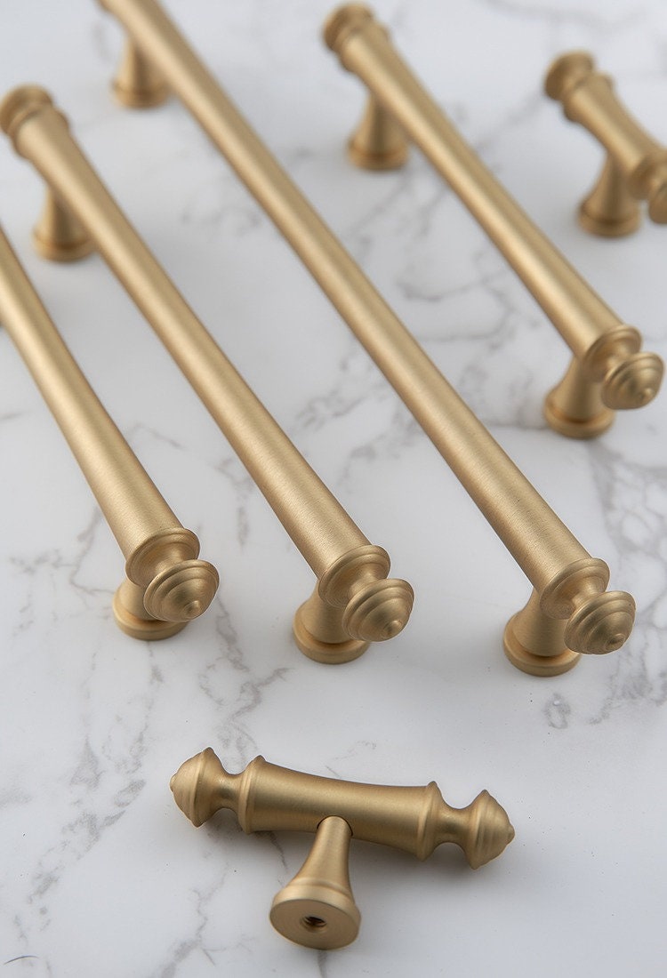 Rolled End Brass Cabinet Pull | Spira