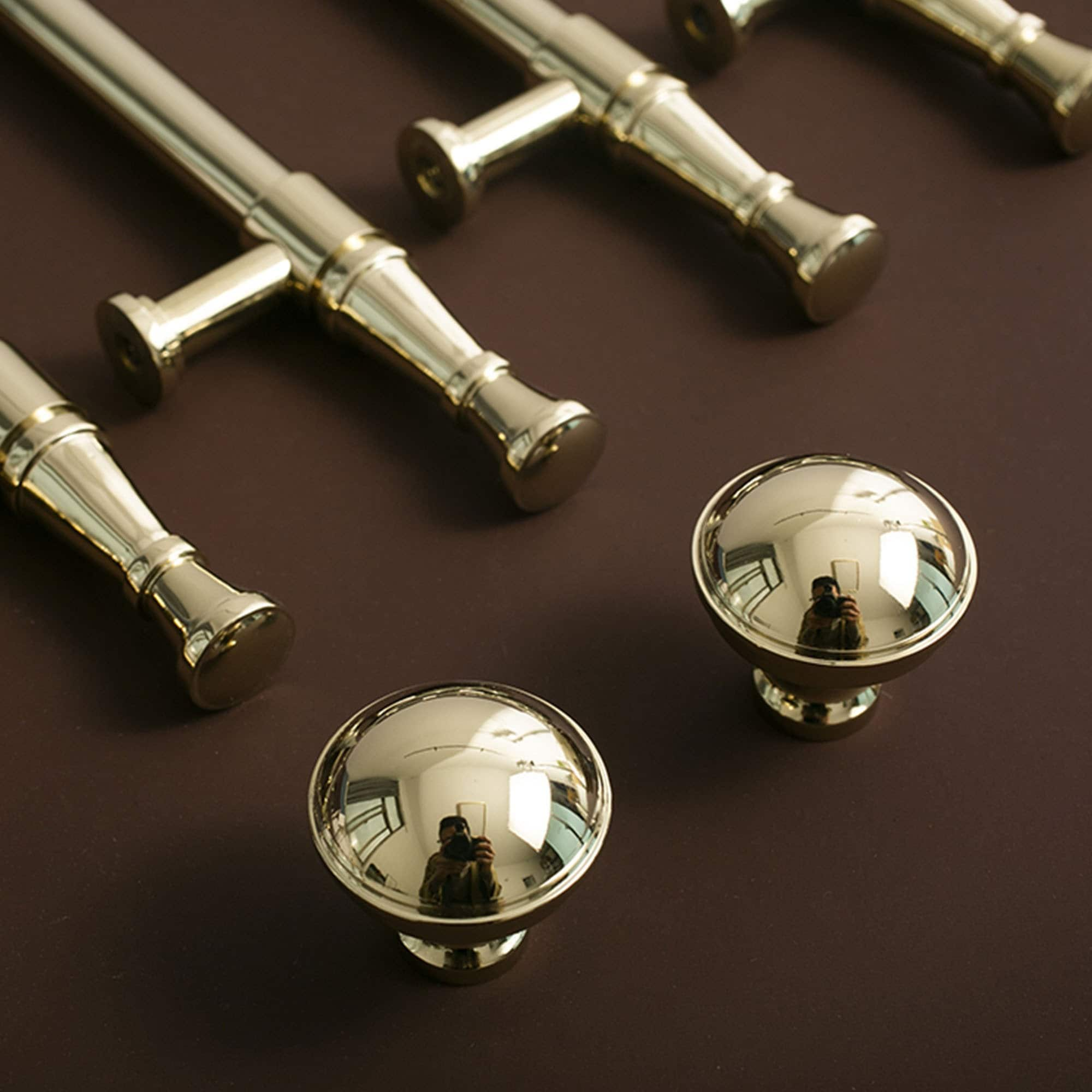 Polished Brass Cabinet Pulls | Lucidum Aurum