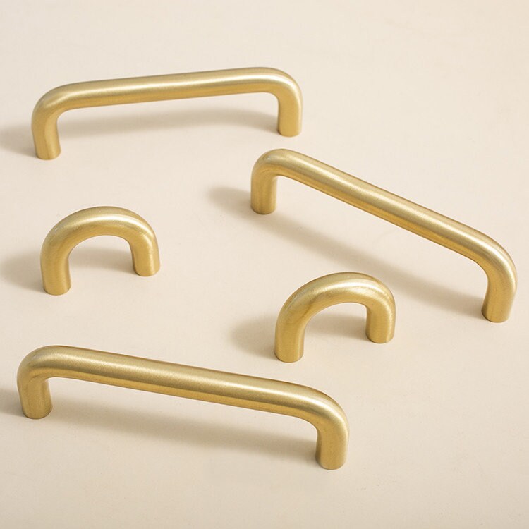 Brushed Brass Arch Pulls | Caelum